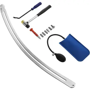 VEVOR Dent Puller Kit, Paintless Car Dent Removal Tool, Auto Fender Damage Repair Puller Lifter with Curved Rod, Crowbar, Rubber Hammer, Airbag, Detachable & Repair Pens, Replacement Heads Tools Kit