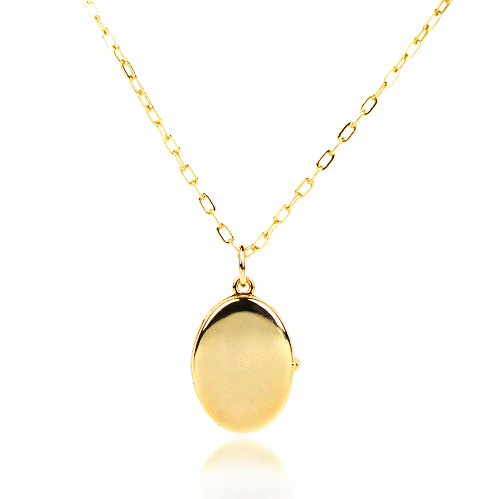 Women's Oval Locket Necklace with Picture Inside - Perfect for Any Occasion