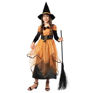 Kid's Midnight Pumpkin Patch Witch Costume