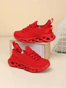 Boys' Easy-On Sporty Sneakers, Breathable Mesh Outdoor Casual Running Shoes, Perfect for School and Daily Wear, All-Season Comfort, Athletic Shoes