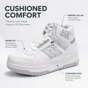 British Knights Women's Retro High Tops White Grey Casual Sneakers for Walking & Streetwear summer vibes Aesthetic Minimalist Outdoor Fun stylish everyday sneakers  comfortable  height increasing shoes