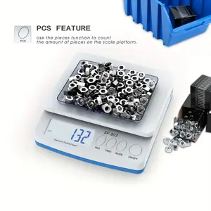 1pc, Kitchen Scale, Food Scale, Kitchen Weighing Scale, Accurate Kitchen Scale, Electronic Scales, Coffee Electronic Scale, Digital Scales For Kitchen, Baking Scale, Kitchen Accessaries, Baking Tools White