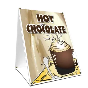 SignMission  24 x 36 in. A-Frame Sidewalk Hot Chocolate Sign with Graphics On Each Side