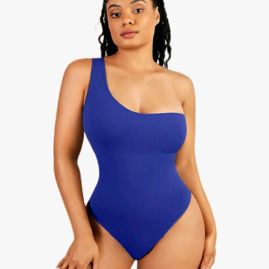 One-Shoulder Waist Sculpting Tummy Control Seamless Body Bodysuit