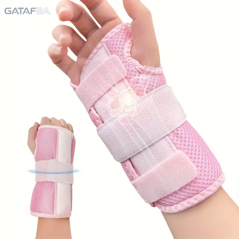Breathable Double Splint Wrist Brace, Adjustable Washable Wrist Support Stabilizer, Comfort Skin-Friendly Compression Wrist Wrap for Hand Sprain Relief, Sports Workout & Daily Recovery, Ideal Jewelry Gift for Birthday, Mother's Day and Father's Day Holida