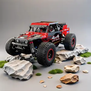 1:20 2.4G 4WD Remote Control Car, Brushless RC Car with LED Lights, High Speed Remote Control Car, Off-road RC Car for Beginners