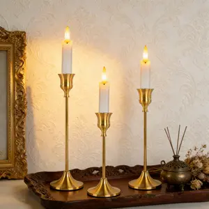 Three-Piece Art Candlestick Set, Vintage & Modern Design, Ideal for Weddings, Housewarming, Holiday Decorations, Home Decoration, Vintage Candle Stand, Interior Decoration Accessories