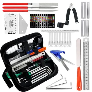 28Pcs Guitar Repairing Tools Kit Setup Kit with Carry Bag for Acoustic Electric guitar Ukulele Bass Banjo Maintenance Tool with Ruler Gauge Measuring Tool Hex Wrench Files Fingerboard Guard - Home Improvement.