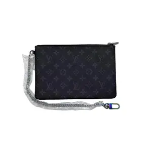 Pre-owned Louis Vuitton HZ7 LV x Hiroshi Fujiwara "Lightning" Collaboration Black Monogram Clutch 61129