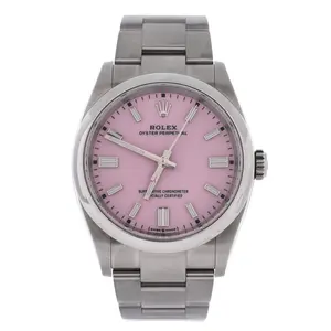 Pre-owned Rolex Oyster Perpetual Candy Pink Automatic Watch Stainless Steel 36 by Rebag