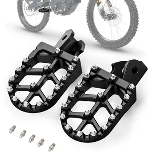 MELLOW MORNINGS Motorcycle Footpegs Wider Foot Pegs for Surron Sur Ron LBX E-Ride Pro SS/SR/S Talaria Sting MX3/R MX4 ERide Pro SS 2.0 3.0 Ventus One Electric Dirt Bike Black
