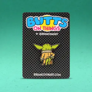 Baby Green Alien Butt Pin