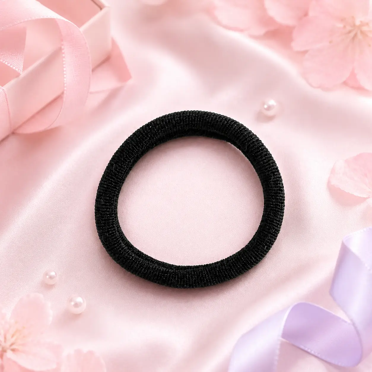 [1 gift]Black leather elastic band for Women Girl Hairstylist Scissor Clips Beautician Gifts for Christmas, Birthdays