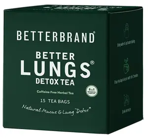 Mullein Tea Bags for Lung Detox - Respiratory Support with Thyme, Elderberry, Ginseng, Ginger, Caffeine Free Herbal Blend - 15 Tea Bags (Pack of 1)