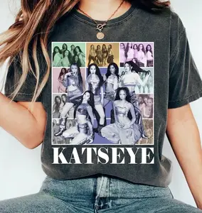 Women's Retro Vintage KATSEYE Gnarly T-Shirt Unisex Men Vintage Oversize Tee Cotton Streetwear Loose Short Sleeve Tops Tee