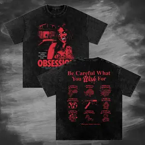 Retro Obsession Graphic 2-sided Shirt, One Wish Willow Horror Film T-Shirt, Be Careful What You Wish Graphic Tee, Horror Movie Shirt Gift