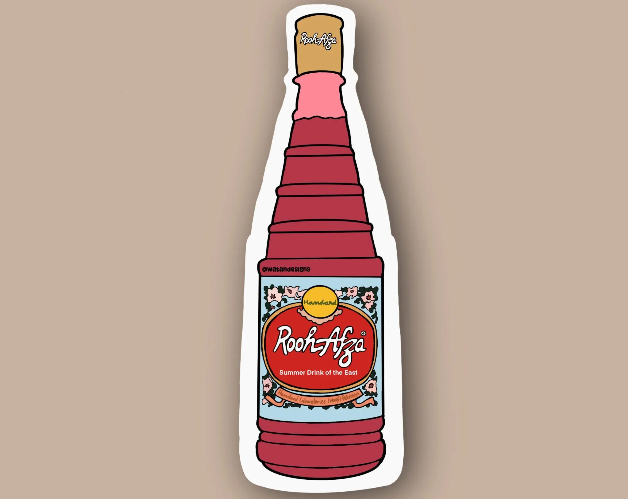 Rooh Afza Sticker, Rooh Afza Syrup Sticker, Pakistani Sticker, Pakistan Sticker, Desi Sticker
