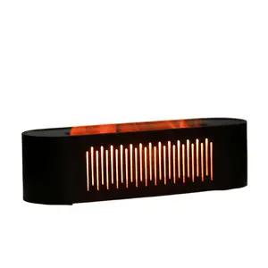 Essential Oil Diffuser Black, Fireplace Fire Flame Aromatherapy Diffuser, 260ML Cool Mist Humidifier, Scent Aroma Diffuser with 7 Colors Light