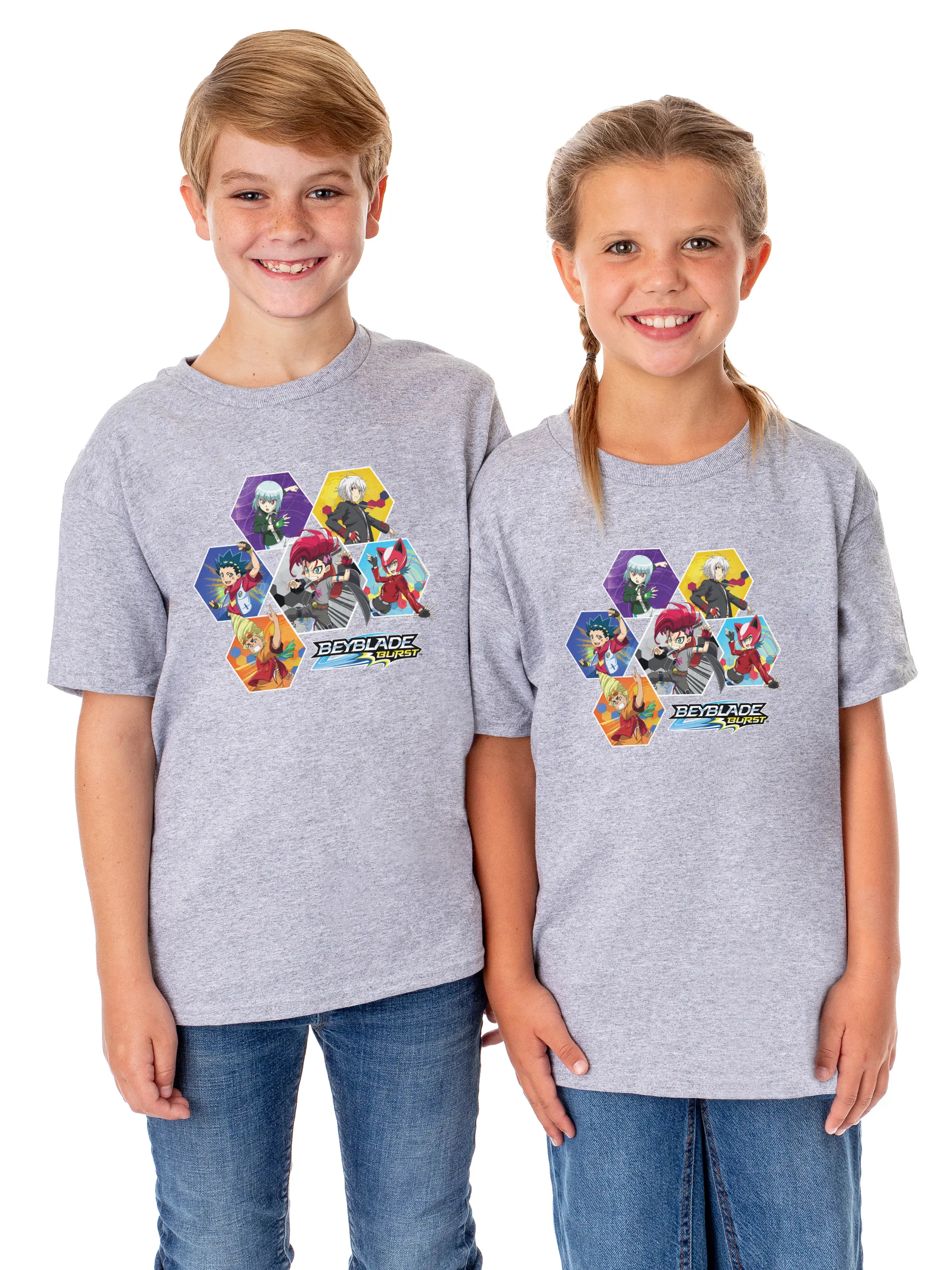 Beyblade Burst TV Show Series Boys' Unisex Characters Crewneck T-Shirt