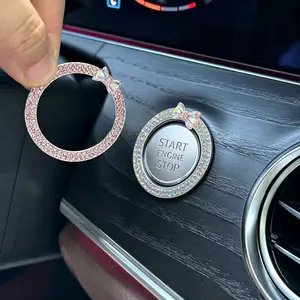 Bling Car Interior Accessories for Women | Push to Start Button Cover Sticker | Cute Car Decor, Automotive Decals, Car Start Button Cover, Girl Car Accessories Interior