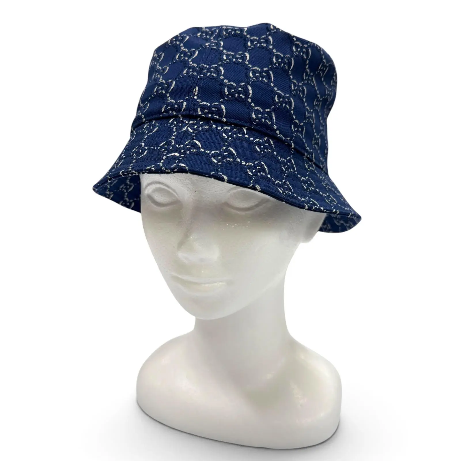 Pre-owned GUCCI Cotton Small Leather Goods GG Bucket Hat
