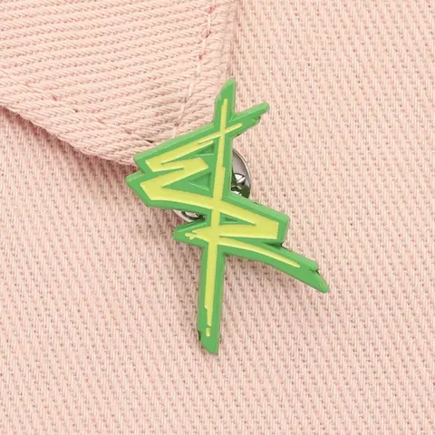 Cyberpunk Edgerunners Logo Enamel Pin Lapel Pins Sci-Fi Anime Peripheral RPG Action Role Game Cosplay Alloy Brooch Pin Clip Lapel Backpack Badge Fashion Jewelry Accessories Gift for Friends Fashion Accessory