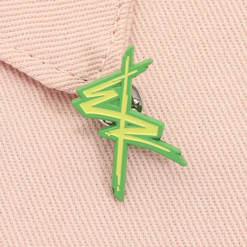 Cyberpunk Edgerunners Logo Enamel Pin Lapel Pins Sci-Fi Anime Peripheral RPG Action Role Game Cosplay Alloy Brooch Pin Clip Lapel Backpack Badge Fashion Jewelry Accessories Gift for Friends Fashion Accessory