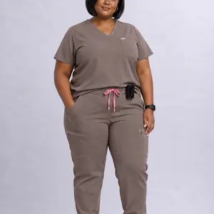 FIGS SCRUBS SET SMOKEY TAUPE BROWN COLOR Uniforms