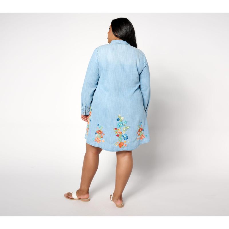 Driftwood Jeans Scottie Long Sleeve Tencel Dress - Bouquet