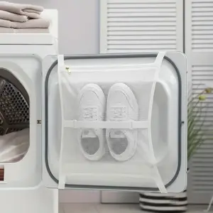 Sneaker Dryer Bag, 1 Count Durable Shoe Washing Bag with Elastic Straps, Laundry Bag for Sneakers, Washing Machine Drying Bag for Shoes, Clothing, and Laundry, Laundry Products