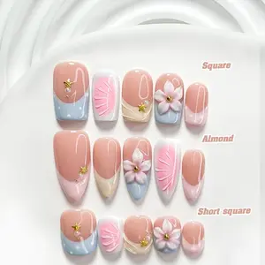 CuraTique Spring Collection | Shell Swirl | 10-Piece Set  100% Handmade Nail Stickers, 3D Gel Nails, Reusable Nail Art | 2026 SpringNails | Holiday Nails | Perfect Nail Art for Vacations | Birthday Party & Gift Ideas