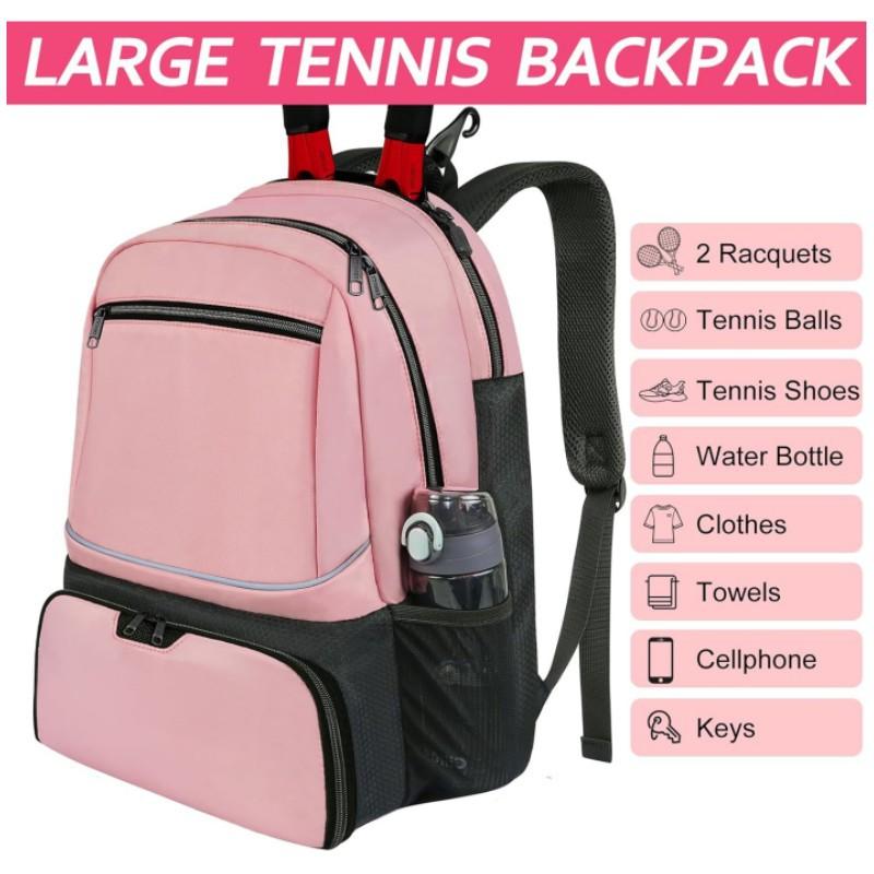NEW Multifunctional Sports Racket School Backpack Large Capacity with Shoe Compartment & Layered Storage for Travel,Mother's Day Gift