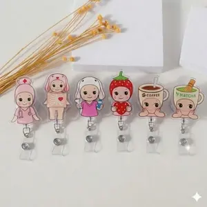 Angel Baby Inspired Badge Reel - Retractable ID Holder for Nurses, Doctors & Students