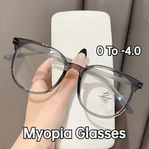 Fashion Classic Large Frame Anti-blue Light Myopia Glasses Neutral New Ultra-clear Eye Protection Myopia Glasses 0 To -4.0