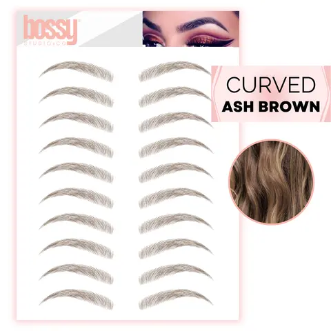 | Curved | Temporary Eyebrow Tattoos by Bossy Studio & Co