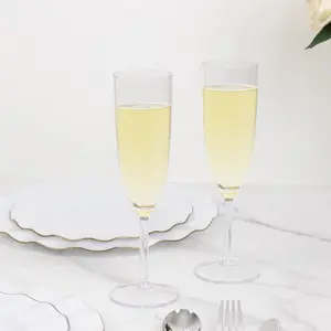 Shatterproof Champagne Flutes – 12 Reusable 6oz Clear Plastic Toasting Glasses for Celebrations & Special Occasions