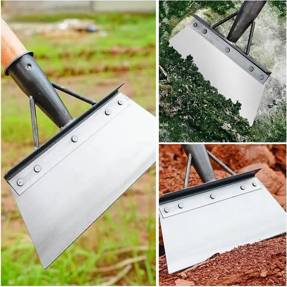 Stainless Steel Garden Tool Set, Lawn Edger Weed Remover Snow Shovel, Ideal for Yard Maintenance Pathway Cleaning Ice Removal