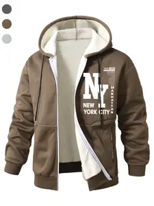 Fall outfits,Men's Fall Hooded Sweatshirt, New York City Culture Design, Vintage Style, Warm Casual Wear for Autumn