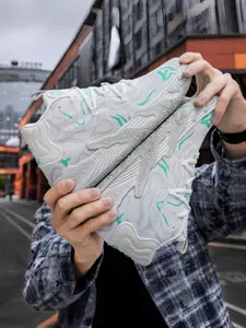 1 Pair Multi-color Trendy Basketball Shoes - Mesh Upper + Rubber Outsole, Multiple Colors Available, For Basketball Sports & Trendy Styling, Comfortable & Eye-catching