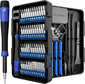Small Precision  Set 64- with Torx, Triwing, Pentalobe, Electronics Repair Tool Kit for Computer, PC, Laptop, Macbook, Tablet, Phone, PS5, , , Glass, Ring Doorbell