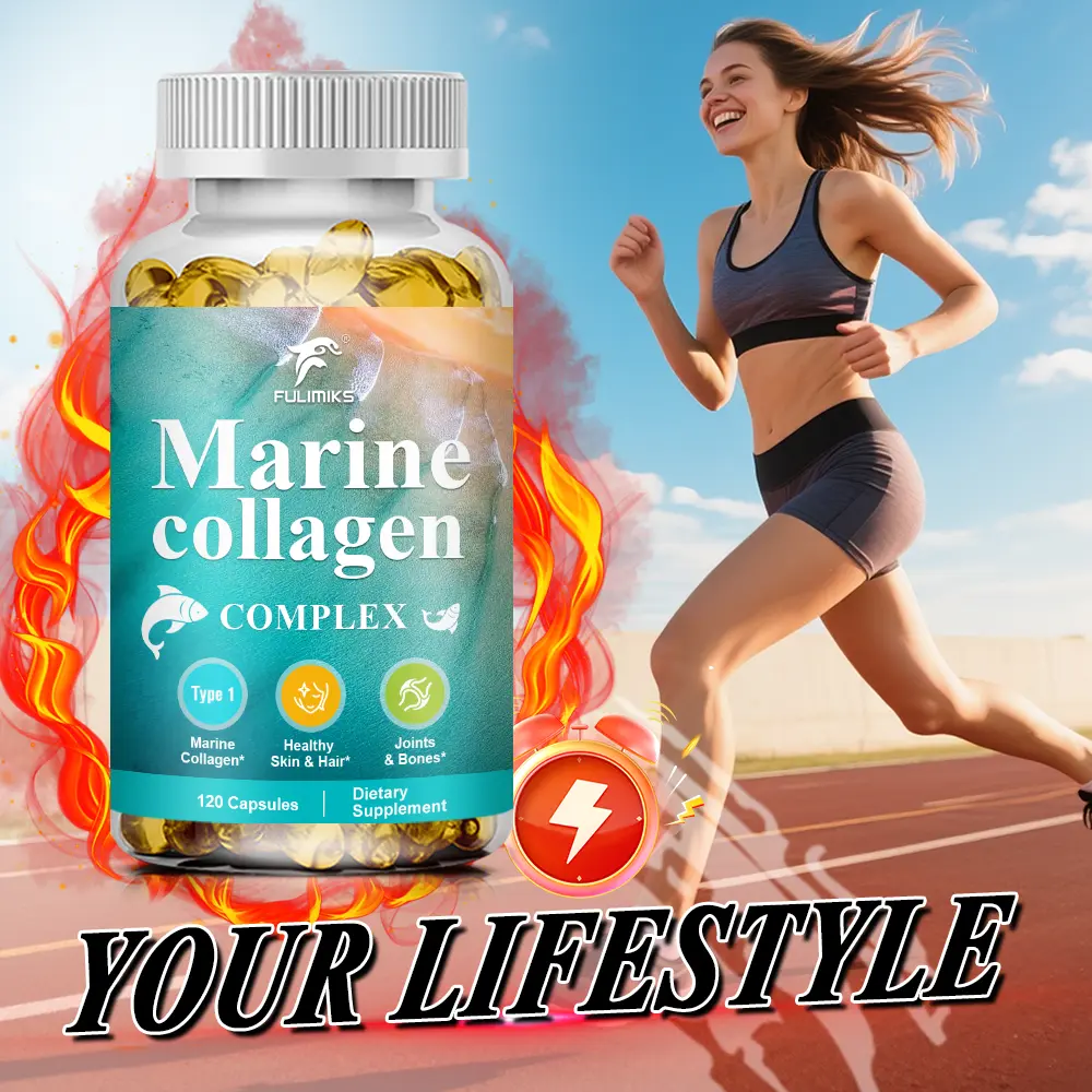 Potent Marine Collagen Complex - with Hyaluronic Acid, Biotin & Vitamins - , Hydrolyzed Type 1, with Vitamins & Minerals