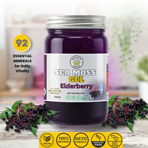 Elderberry Sea Moss Gel | Organic Dietary Supplement | Natural Vitamins | Health & Fitness Superfood