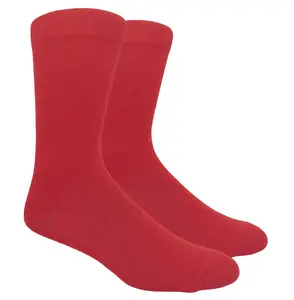 Solid Red Dress Socks