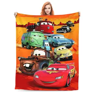 DISNEY CLASSIC Cars Movie Fleece Throw Blanket – Cartoon Design, Soft Cozy Blanket for Kids, Teens & Disney Pixar Fans, Perfect for Bed, Couch or Travel