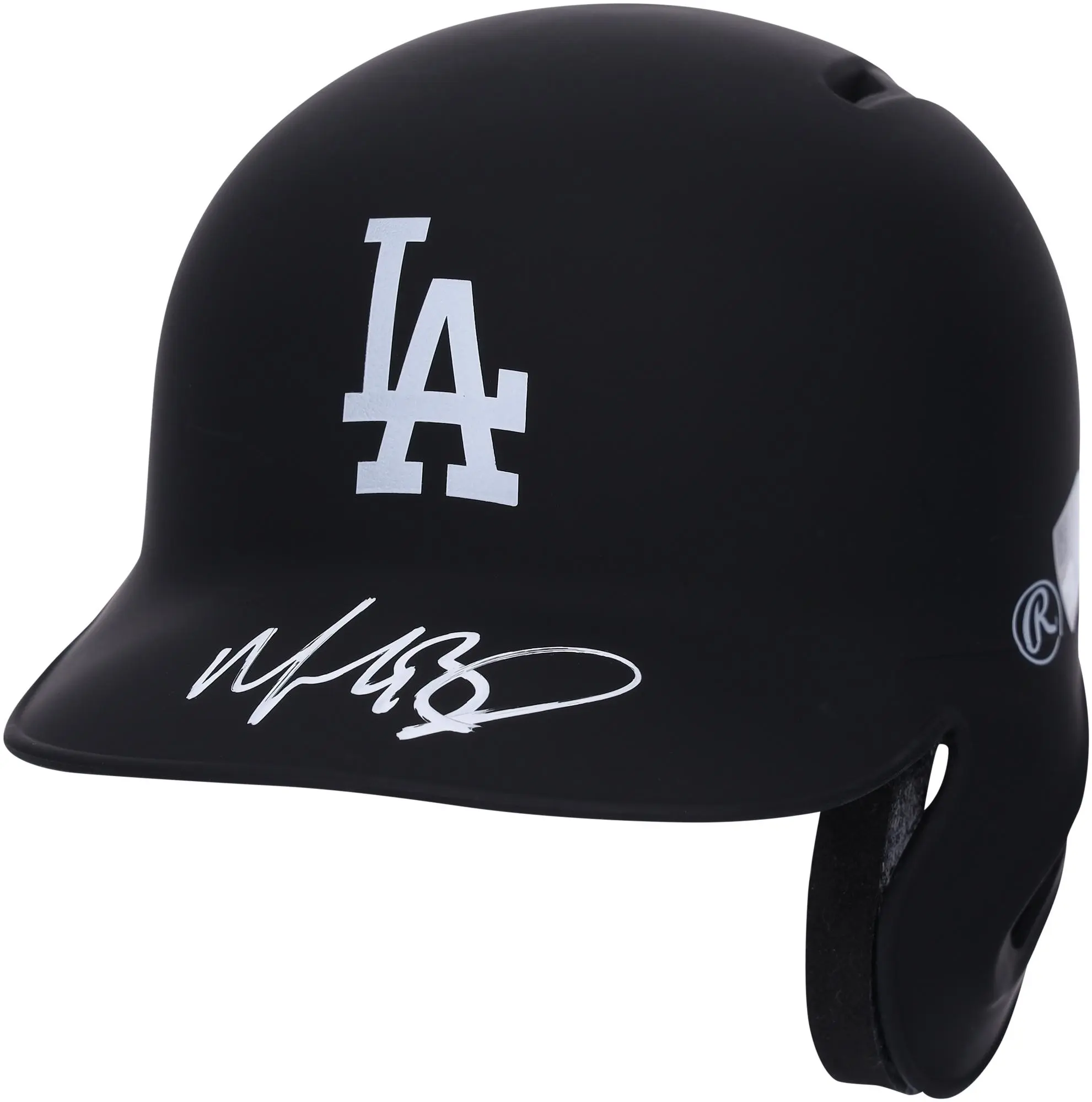 Mookie Betts Los Angeles Dodgers Autographed Black Matte Rawlings Mini Batting Helmet - Fanatics Authentic Certified