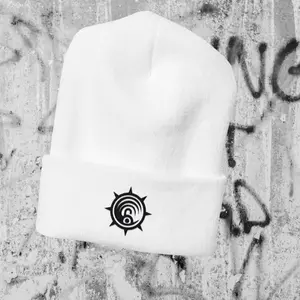 Gachiakuta Anime Beanie with Cleaners Logo Design White Knit Hat for Fans