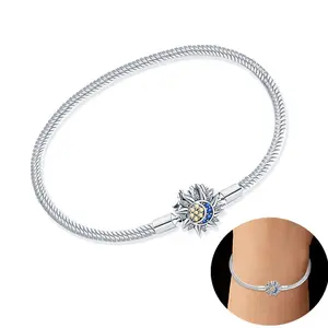 1 elegant star and moon bracelet - long-lasting synthetic zircon pendant, perfect gift for family, friends, couple, ideal for daily wear, festivals and parties, daily accessories |   Durable and long-lasting beaded bracelet