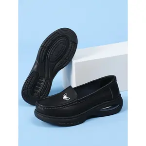 Women's Nurse Shoes Slip-On Sneakers, Casual Shoes, Simple Solid Color Outdoor Walking Shoes, Ultra-Light Cushioned Soft Sole Anti-Slip Work ShoesRAIMENTRY