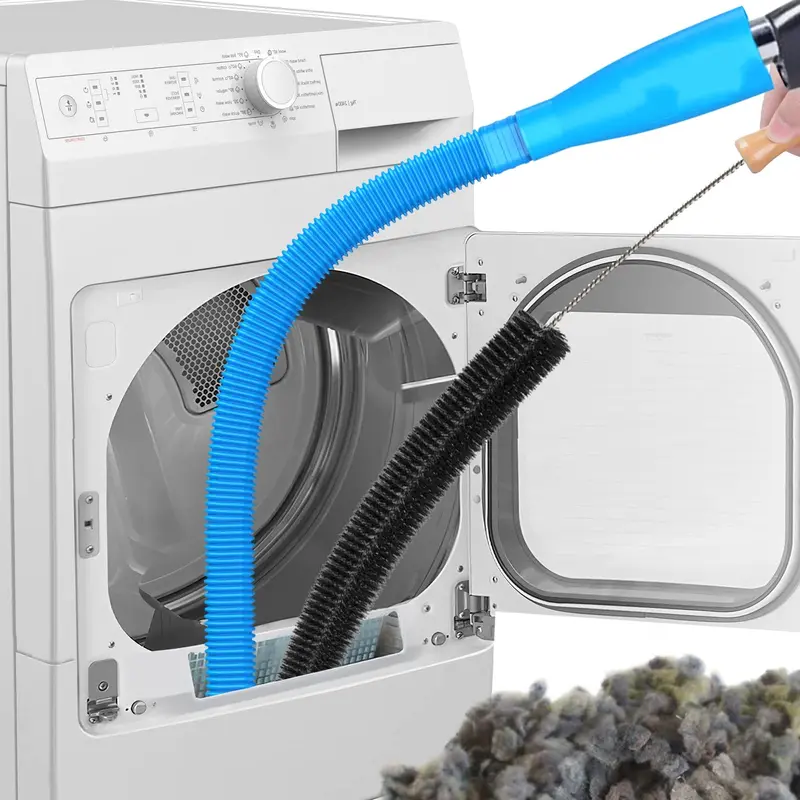 Home Use Dryer Lint Brush with Vacuum Hose Attachment - Home Cleaning Tools, Lint Trap Remover Attachment, Dust Remover, Essential for Vent Cleaning
