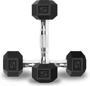 Balelinko Rubber Grip Encased Dumbbell Cast Iron Weight with Anti-Slip Handle D BALELINKO USA